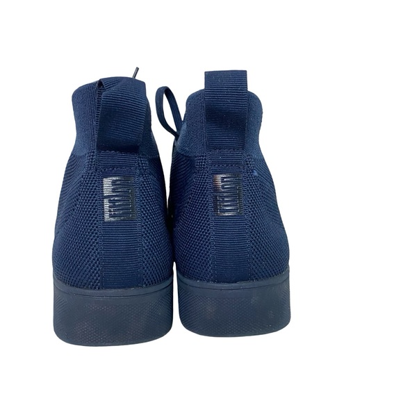FitFlop High Top Sneakers Womens Size 9 - 9.5 Navy Blue Slip On Rally Mesh Knit - Picture 4 of 10